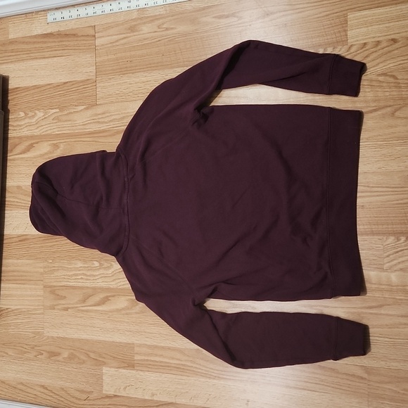 PINK Victoria’s Secret embroidered logo hoodie burgundy size medium - Picture 6 of 6